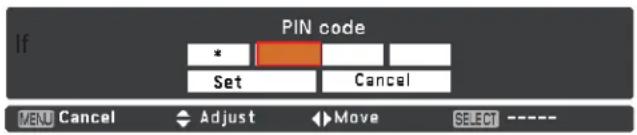 SANYO PLC-XU305K - Change the PIN code lock setting - 1
