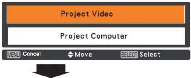 SANYO PLC-XU305K - Video / PC selection window - 1