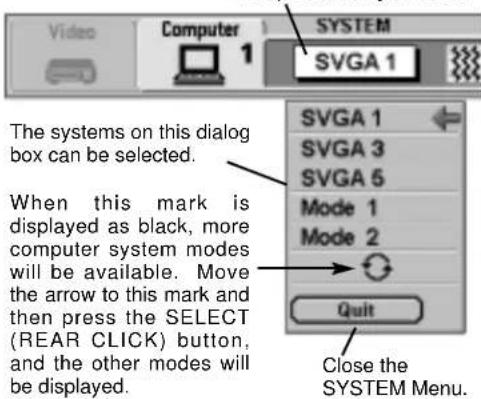 SANYO PLC-EF12E - SELECT COMPUTER SYSTEM MANUALLY - 2
