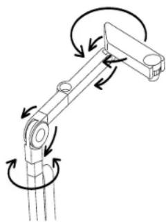 TOSHIBA TXP-650 - Place a document (text, illustration) onto or around the projector, and turn the camera head to direction of the document. - 2