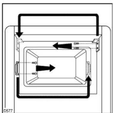 Tricity Bendix BR593W - Changing the opening direction of the door (freezer compartment) - 2
