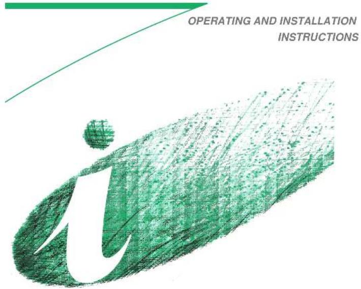 OPERATING AND INSTALLATION INSTRUCTIONS
