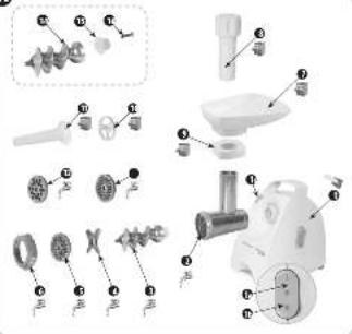 Exploded view diagram of a kitchen appliance with labeled parts in Chinese