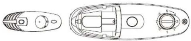 Technical line drawing of a mechanical component with multiple views (top and side), no text or symbols present.