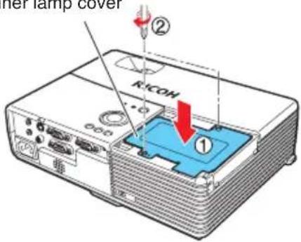 RICOH PJ WX3131 - Replace the inner lamp cover. - 1