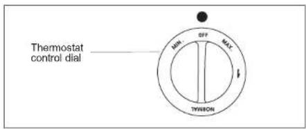 MATSUI MUF1858WE - Adjusting the temperature - 1