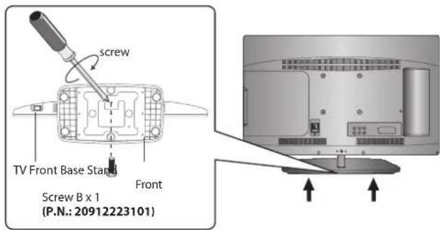 Logik L24FE12I - Installing / Removing the Base Stand - 3