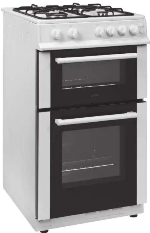 Logik LTOG50W12 - Freestanding Double Oven Gas Cooker - 1