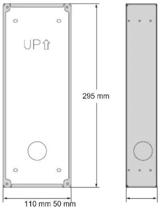UP↑ 295 mm 110 mm 50 mm