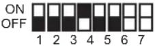 PANASONIC VL-VM303SX - Distributor DIP switch settings - 16