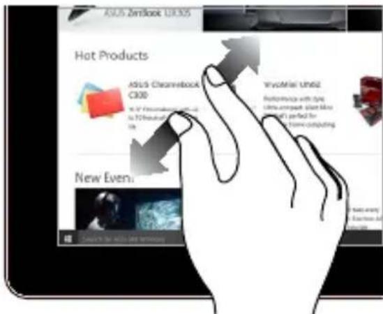 ASUS All-in-One Z272SDT-BA160T - Using touch screen panel gestures (on selected models) - 5