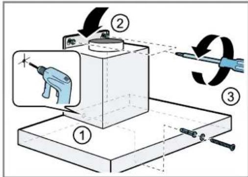 Diagram illustrating a sewing machine operation with labeled steps and tool positions