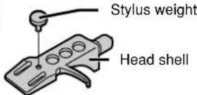 Stylus weight Head shell