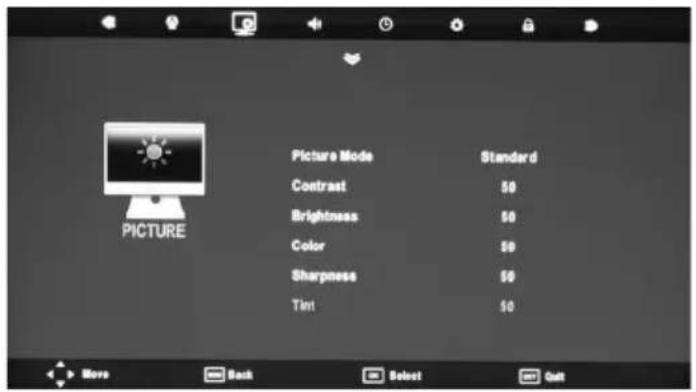 Technika LCD23-231-BR-G-ROI - PICTURE MENU - 1