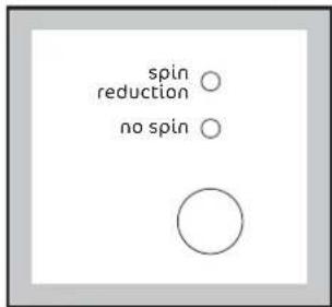 spin reduction ○ no spin ○