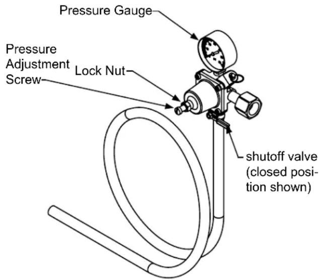 Fisher & Paykel RF24TL1 - To adjust the pressure (Single Gauge): - 2