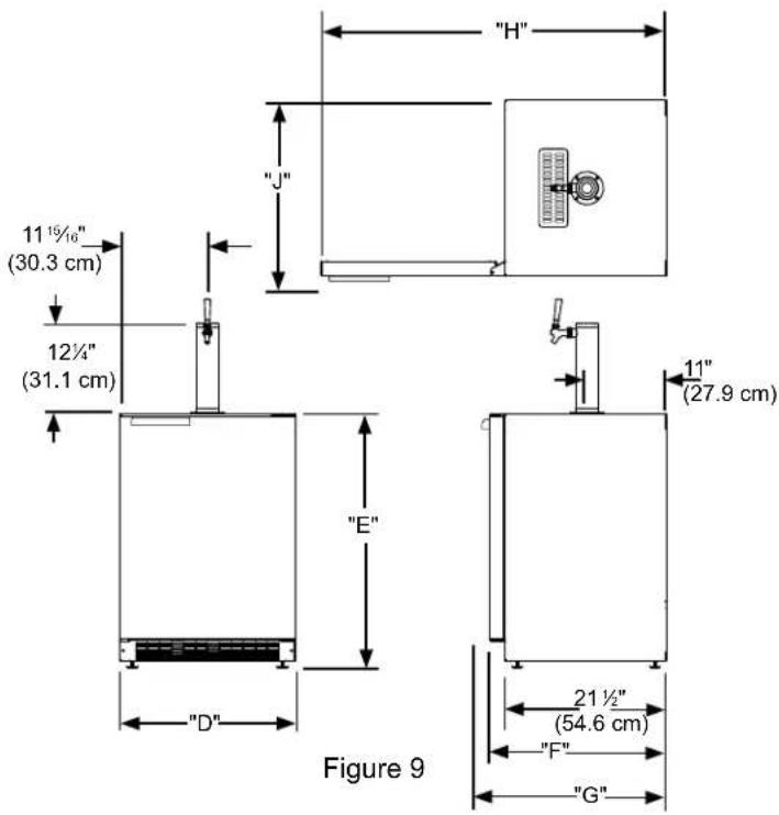Fisher & Paykel RF24TL1 - PRODUCT DIMENSIONS - 2