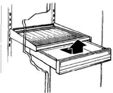 Roper RS20DKXBW00 - To remove the snack bin: - 1