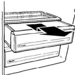 Roper RS20AWXEN00 - To remove the crisper: - 1