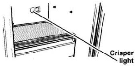 Roper RS20AWXEN00 - To change lower freezer light: - 1