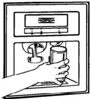 Roper RS20AKXBL00 - To dispense water: - 1