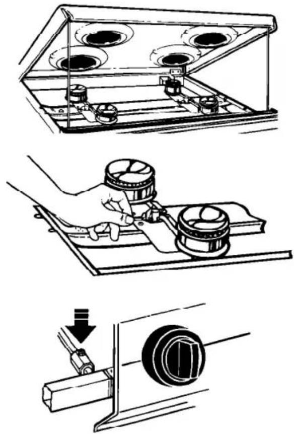 Roper FGP320YW0 - To light oven burner pilot: - 1