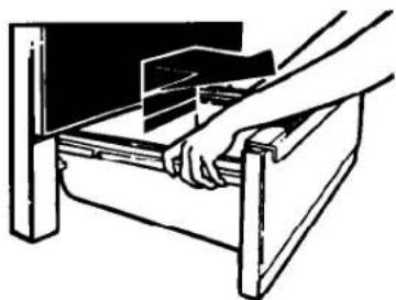 Roper FEP350YW2 - Removing the storage drawer: - 1