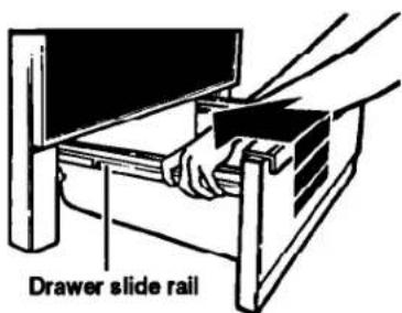 Roper FEP350YW2 - Replacing the storage drawer: - 1