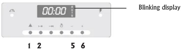00:00 Blinking display 1 2 5 6