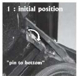 1 : initial position "pin to bottom"