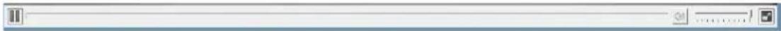 Screenshot of a software interface toolbar with playback controls and status bar