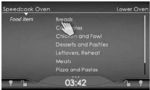 Speedcook Oven Food item Breads Couples Chicken and Fowl Desserts and Pastries Leftovers, Reheat Meats Pizza and Pastas 03:42 Lower Oven