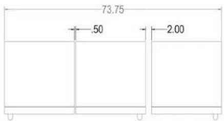 Perlick CR24D-1-4L - MINIMUM SPACING REQUIRED BETWEEN ADJACENT CABINETS TO AVOID DOOR SWING INTERFERENCE CONTINUED. - 1