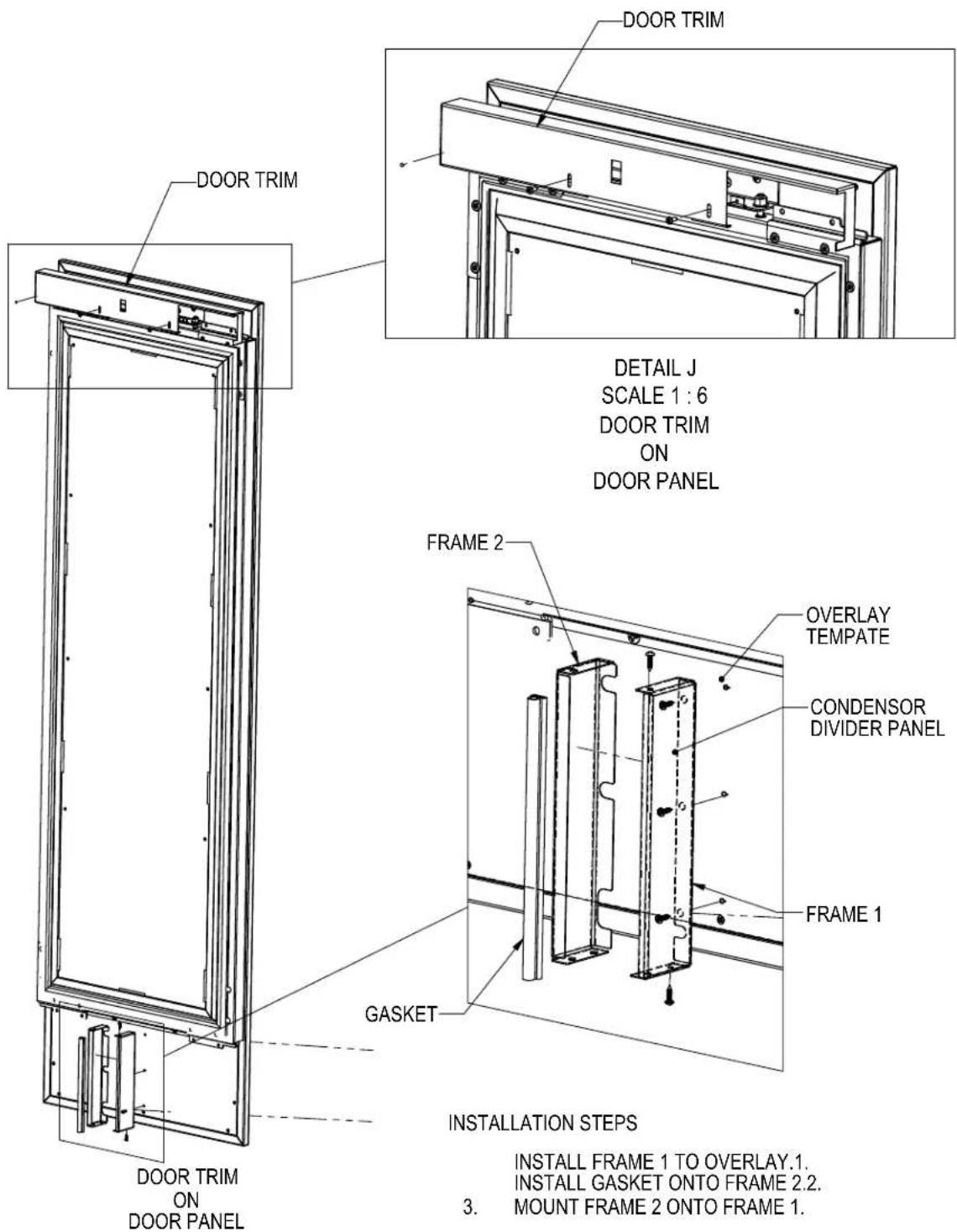 Perlick CR24D-1-4L - DOOR TRIM INSTALLATION - 1