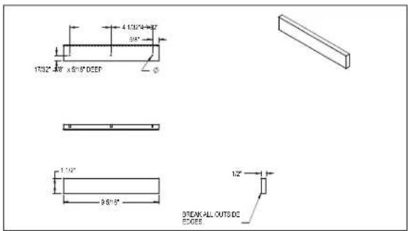 Perlick Signature Series HP15WO-3-4L - WINE RACK TRIM (OPTIONAL) - 1