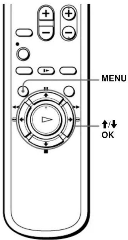 MENU ↑/↓ OK