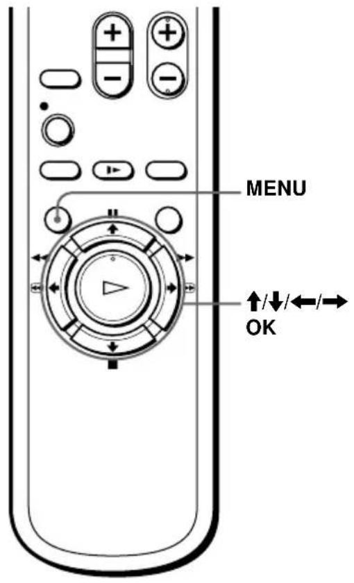 MENU ↑/↓/←/→ OK