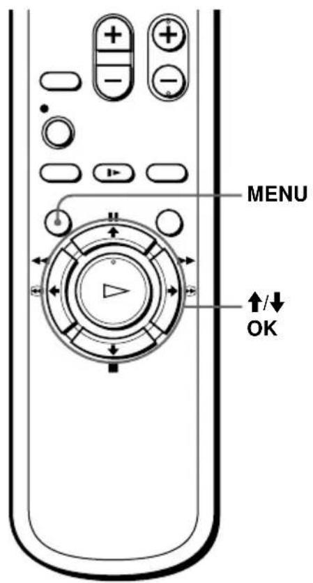 MENU ↑/↓ OK