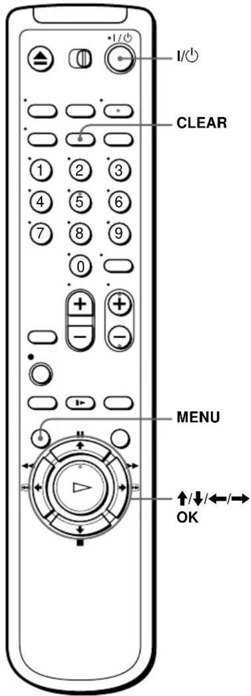 I// CLEAR MENU ↑/↓/←/→ OK