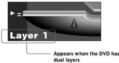 Layer 1 Appears when the DVD has dual layers