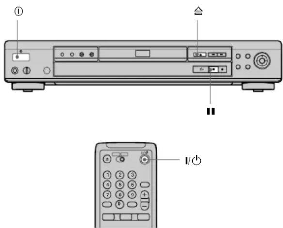 Diagram of a CD-ROM front panel with labeled buttons and an analog remote control showing keypad and function keys.