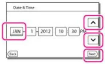 Date & Time JAN 1 2012 10 30 PM Back Next
