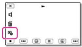 Screenshot of a media player interface with playback controls and a highlighted playback button