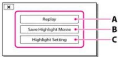 SONY Handycam HDR-TD30V - ▼ To change the settings for Highlight Playback - 3