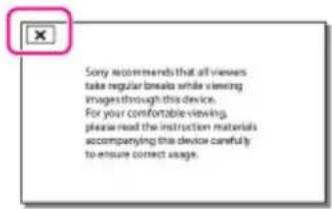 X Sony recommends that all viewers take regular breaks while viewing images through this device. For your comfortable viewing, please read the instruction materials accompanying this device carefully to ensure correct usage.