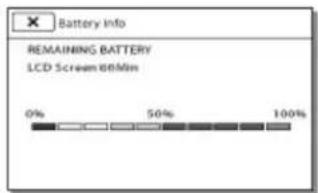Battery Info REMAINING BATTERY LCD Screen 80Min 0% 50% 100%