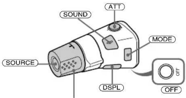 SOURCE SOUND ATT MODE DSPL OFF