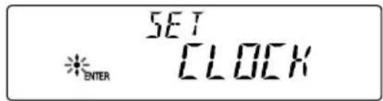 SET CLOCK ENTER