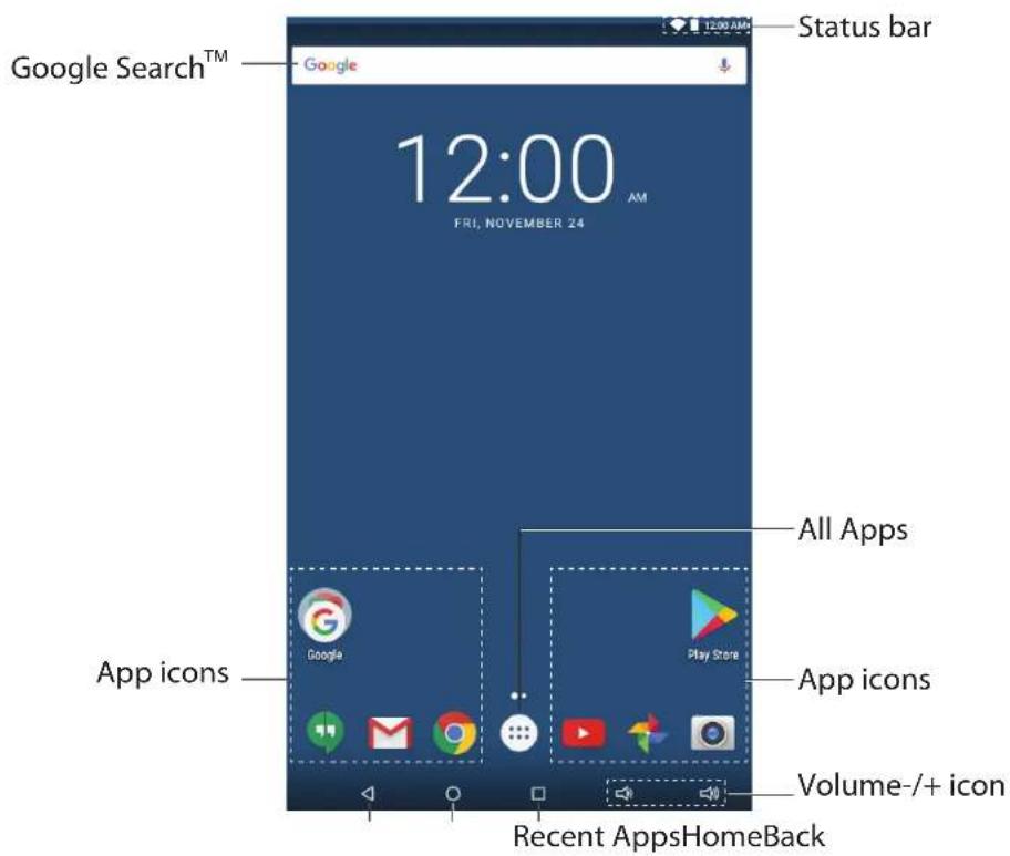 Google Search™ Google 12:00 FRI, NOVEMBER 24 Status bar All Apps App icons Google Play Store App icons Volume-/+ icon Recent AppsHomeBack