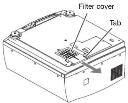Filter cover Tab